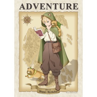 相棒のたぬきたちと旅する冒険家