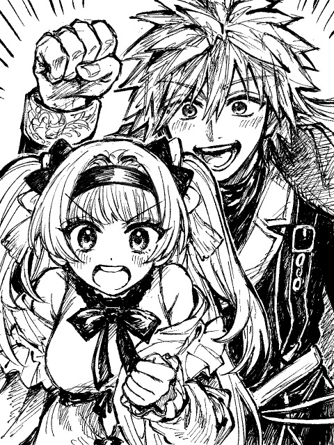 モノクロイラストご依頼サンプル