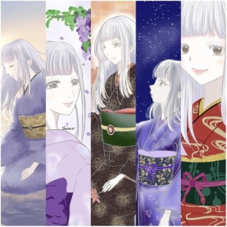 着物キャラクター着彩サンプル