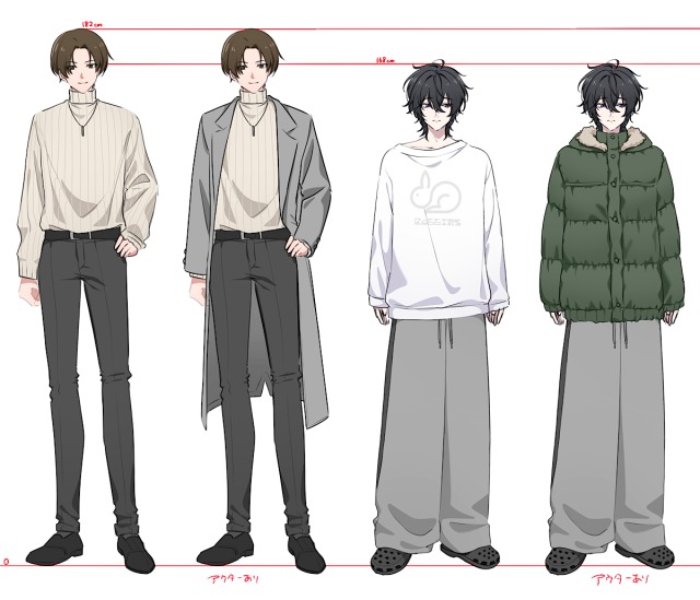 男性キャラデザラフ