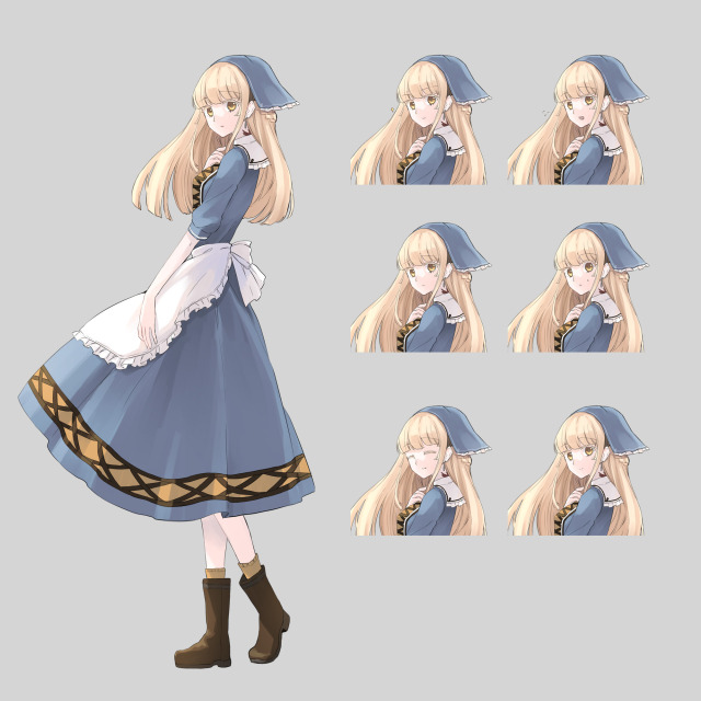 全身立ち絵+表情差分