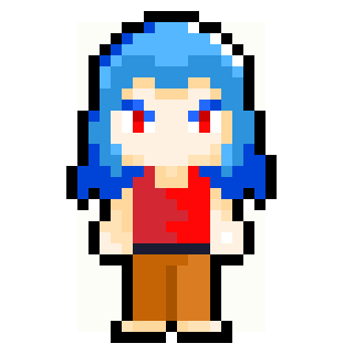 32&times;32ドットのキャラクターサンプル