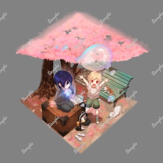 ヴィネット風イラスト