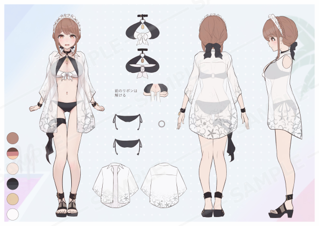 水着衣装三面図