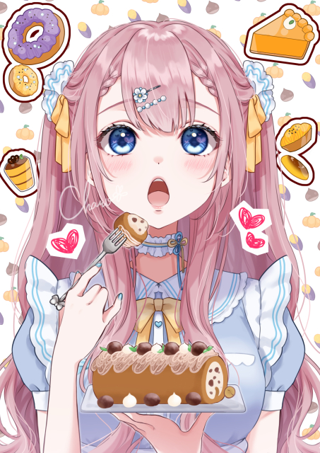 バストアップイラストsample