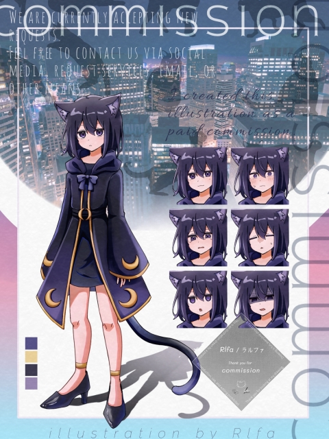 ゲーム用立ち絵イラスト