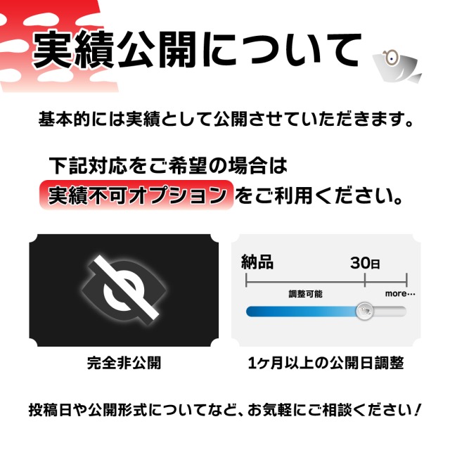 実績公開について