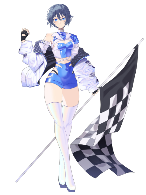 レースクイーン風の女性
