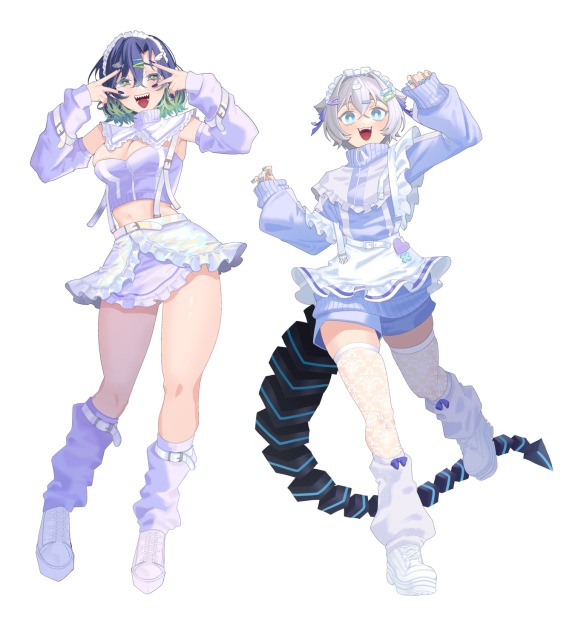 水色衣装のキャラ
