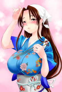 和服美人な未亡人
