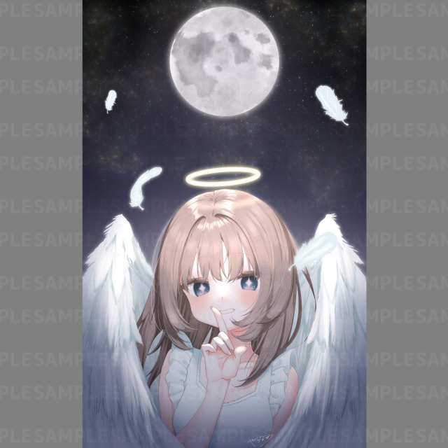 天使の女の子 背景ありイラスト