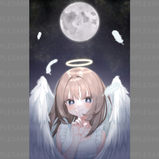 天使の女の子 背景ありイラスト