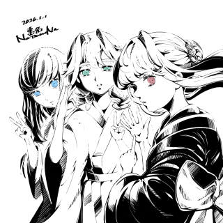 モノクロ風イラスト