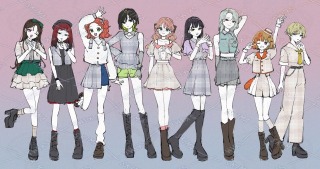 女の子全身ラフイラスト（オリジナル）