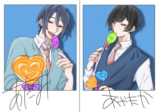 創作チェキ風イラスト