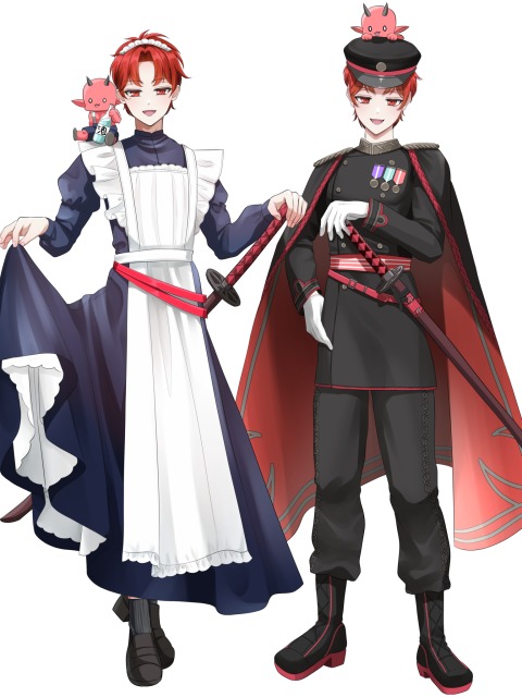 ミニキャラ有IRIAM男性立ち絵