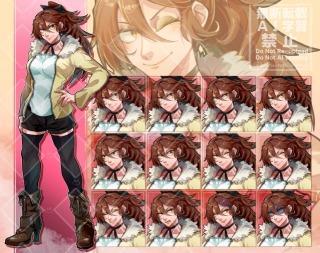 立ち絵イラスト（女装）