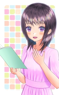 コミックシーモア等で連載中の自作「演／媛もたけなわ！」のヒロイン