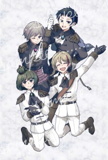 複数キャラクターの集合イラスト