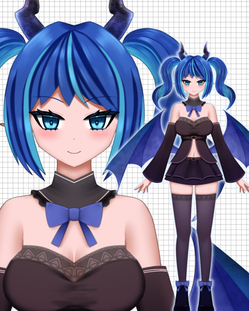 IRIAM立ち絵｜ゴシック・ドラゴン娘