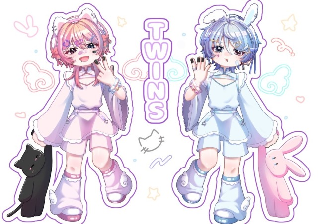 双子ちゃんデフォルメ