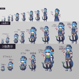 ドット絵サイズ感比較