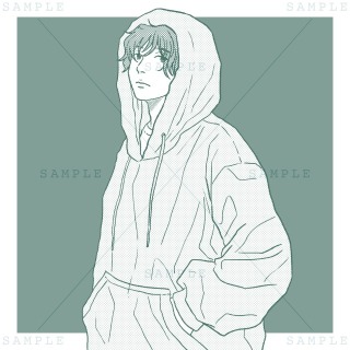 シンプル&times;繊細　人物イラスト