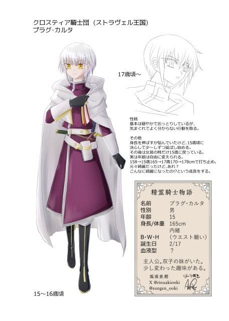 精霊騎士物語　プラグ・カルタ設定画