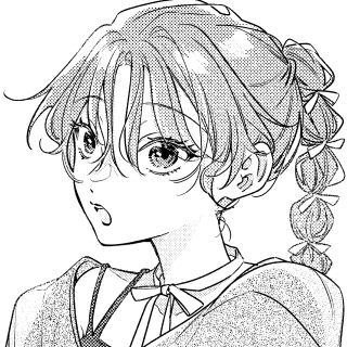 モノクロイラストsample