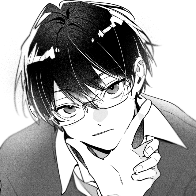 モノクロイラストsample