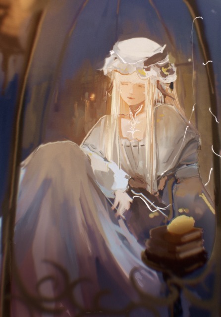 Asleep between lantern