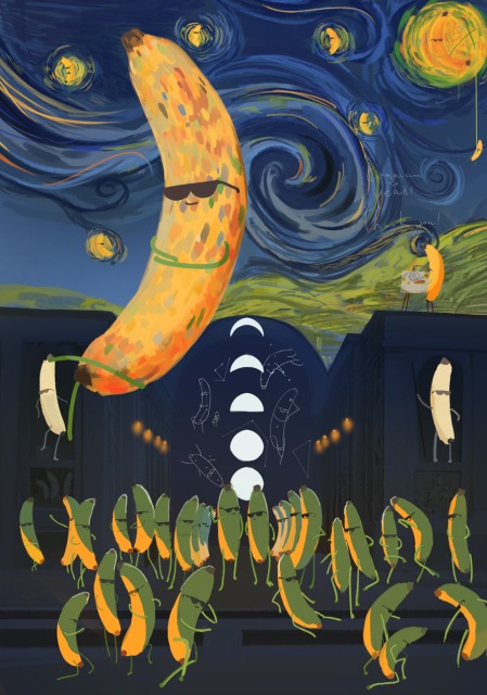 Moon Bananas Night Schola