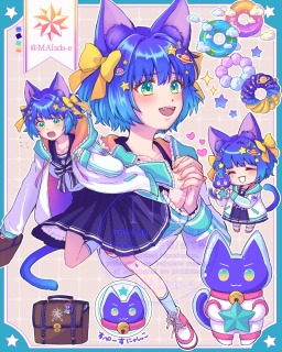 キャラクターデザイン（推し活少女）