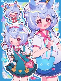 等身二次創作イラスト(ポップ寄り)