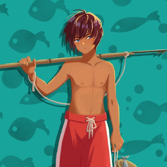 海の少年