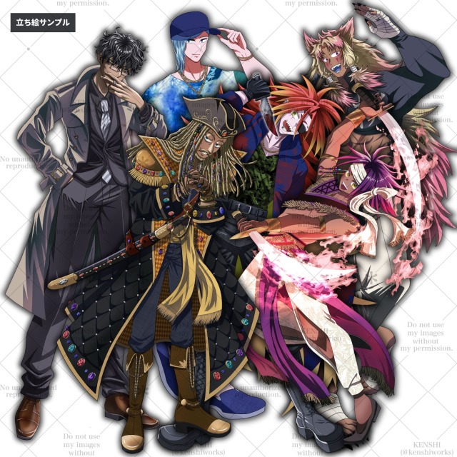 立ち絵サンプル(アニメ塗り)