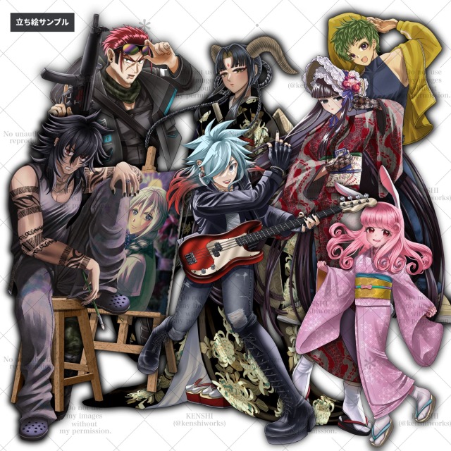 立ち絵サンプル(ブラシ塗り)