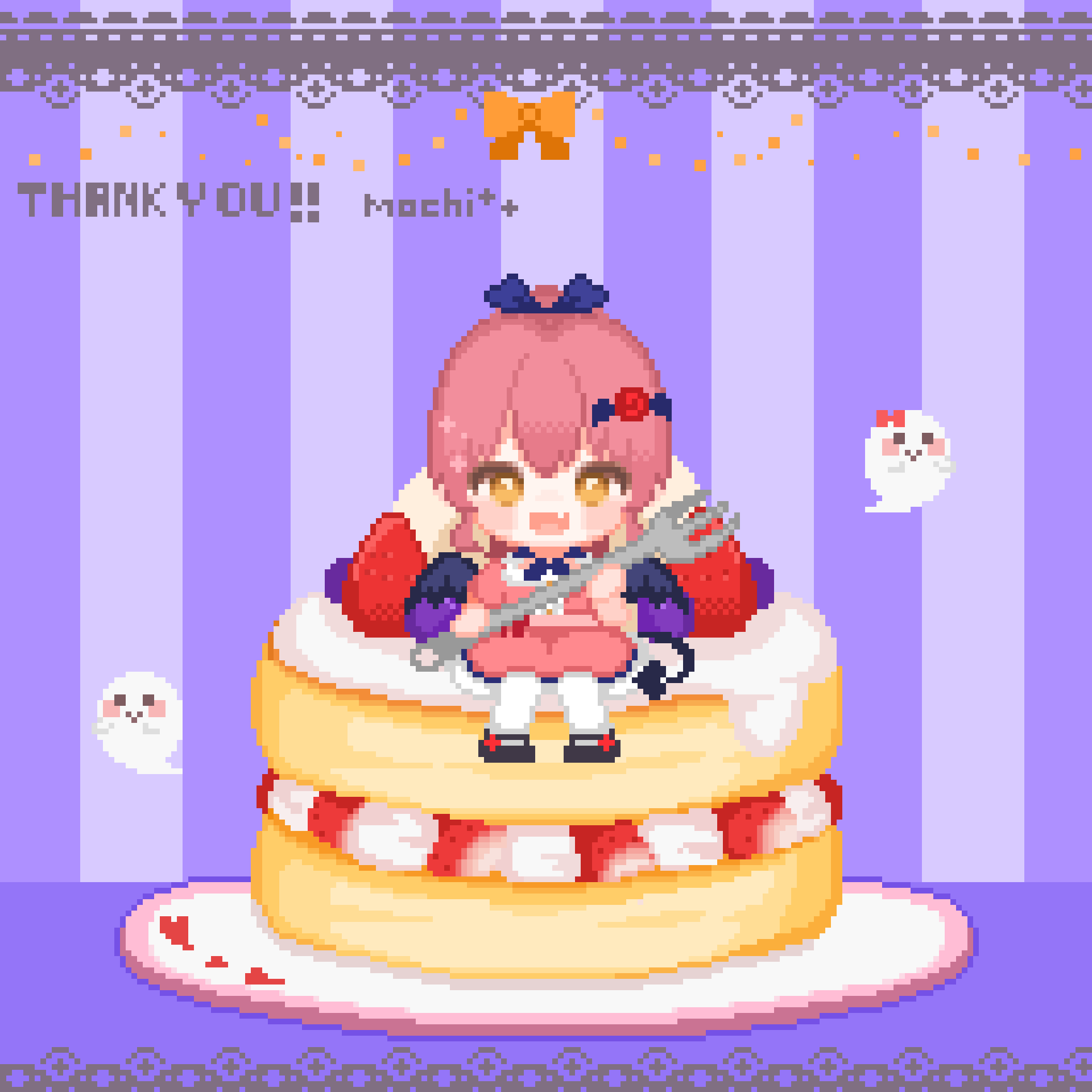 ドット絵ミニキャラ＆パンケーキ
