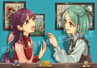 中華風な世界観の女の子のイラスト