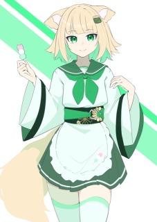 絵柄サンプル「シンプルアニメ塗り、ウエストアップイラスト」
