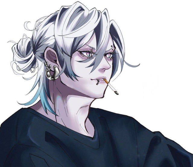 ハーフアップ男子