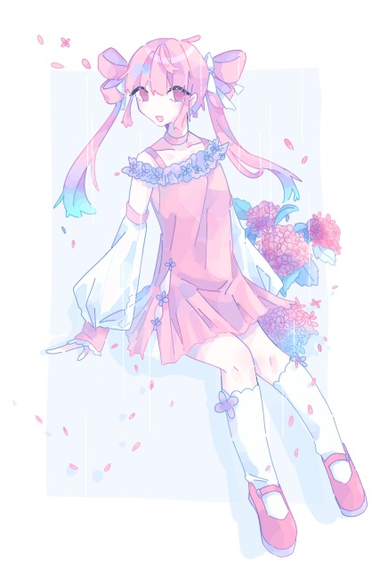 【一枚絵・立ち絵】紫陽花
