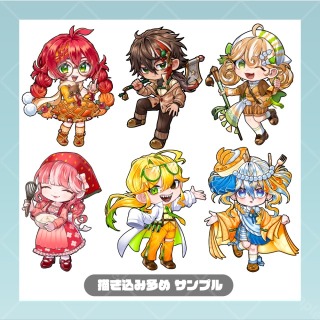 描き込み多めのデフォルメイラストサンプル
