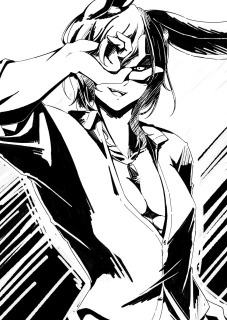 モノクロイラスト