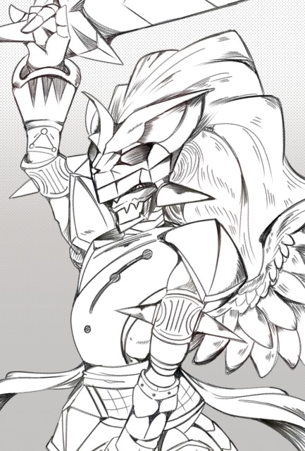 モノクロイラストサンプル