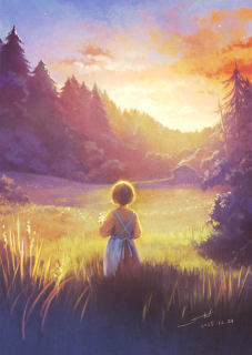 一枚絵イラスト