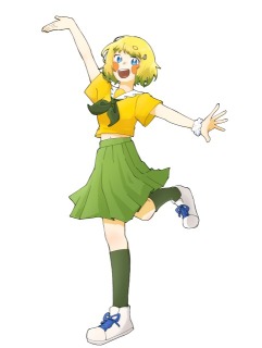 インコモチーフの少女