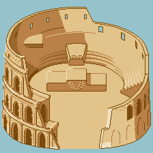 ドット絵　コロッセオ