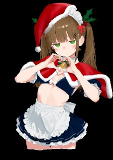 クリスマス用サンタメイド立ち絵