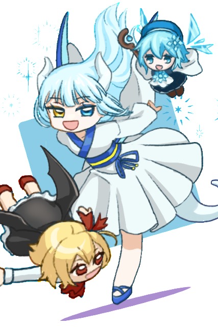 デフォルメ全身+小物2つ